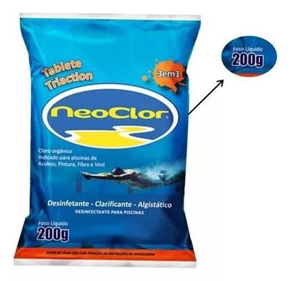 Imagem de Kit 5 pastilhas neoclor multiação com flutuador para piscinas