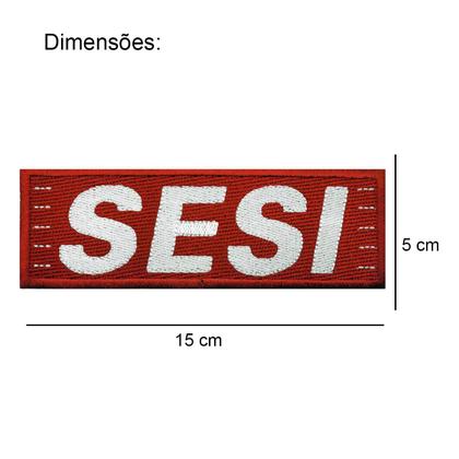 Imagem de Kit 5 Patch Bordado Sesi Moletom Termocolante Aplique 15x5