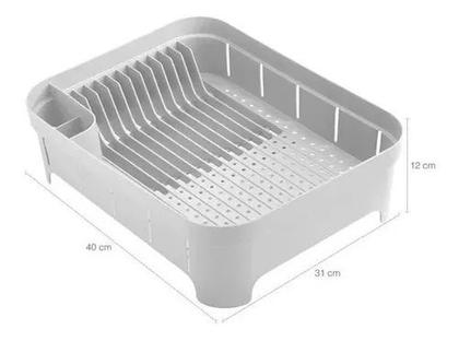 Imagem de Kit 5 Pc Dispenser Escorredor Louça Talher Rodinho Lixeira