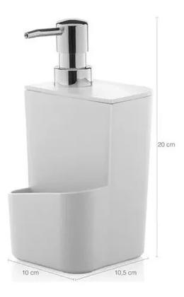 Imagem de Kit 5 Pc Dispenser Escorredor Louça Talher Rodinho Lixeira