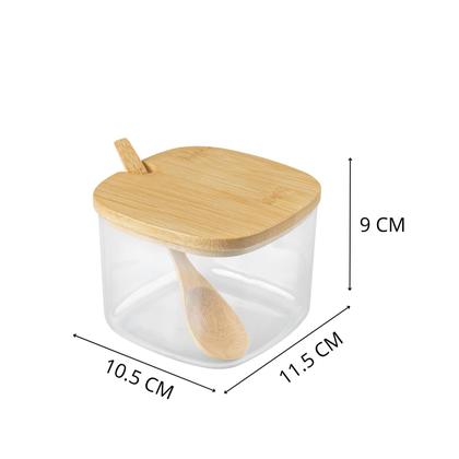 Imagem de Kit 5 Pçs Bambu Porta Queijo Açucar Pão Boleira Manteiga Ou