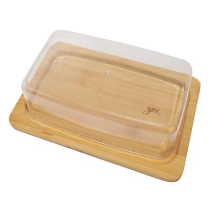 Imagem de Kit 5 Pçs Bambu Porta Queijo Açucar Pão Boleira Manteiga Ou