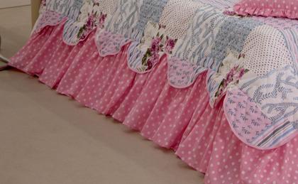 Imagem de Kit 5 Pçs Cobre Leito Colcha Casal King Belize com Babados