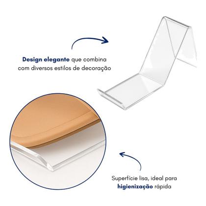 Imagem de Kit 5 Pçs Expositor Calçados Feminino Suporte Sandália Vitrine Balcão Bancada Loja Comercio Display