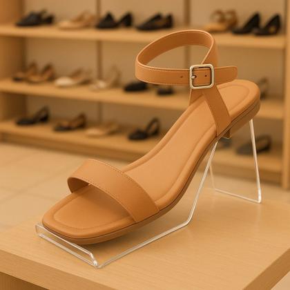 Imagem de Kit 5 Pçs Expositor Calçados Feminino Suporte Sandália Vitrine Balcão Bancada Loja Comercio Display