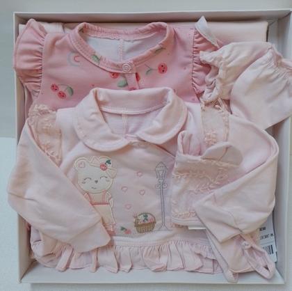 Imagem de Kit 5 Pçs Saída Maternidade Bebê Menina LeBhua Paraiso 13687