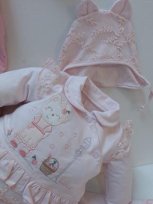 Imagem de Kit 5 Pçs Saída Maternidade Bebê Menina LeBhua Paraiso 13687