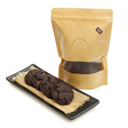 Imagem de Kit 5 Pct Cookies Biscoitos Caseiro Puro Cacau Bolacha Artesanal Sabor Chocolate Amargo 400g