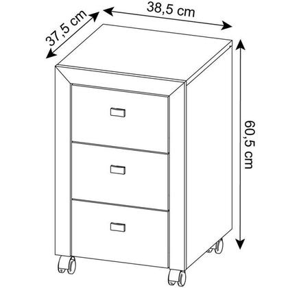 Imagem de Kit 5 Peças 1 Escrivaninha, 2 Balcões, 1 Estante e 1 Gaveteiro Espresso Móveis