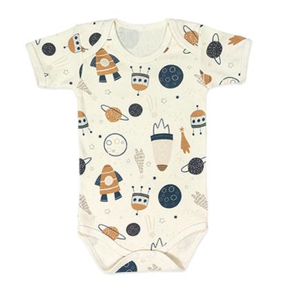 Imagem de Kit 5 Peças Body Manga Curta Estampado Enxoval Roupa de Bebê