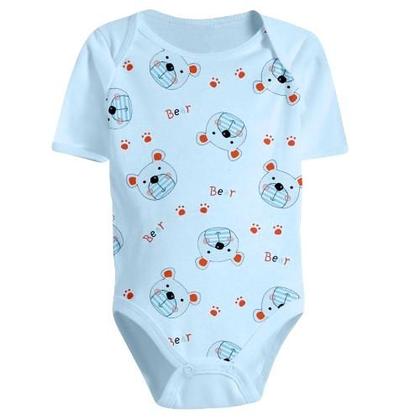 Imagem de Kit 5 Peças Body Manga Curta Estampado Enxoval Roupa de Bebê