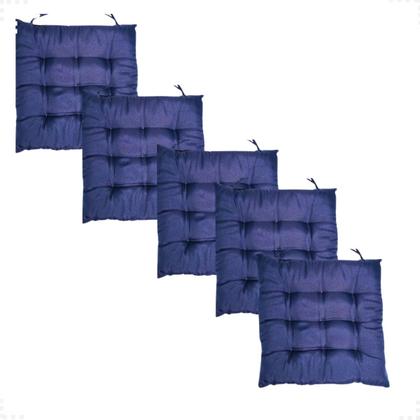 Imagem de Kit 5 Peças Futton 40x40cm Com Diversas Cores Futon P/ Cadeiras Banquetas Pallets Almofadas Sofás Macio 