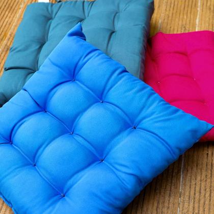 Imagem de Kit 5 Peças Futton 40x40cm Diversas Cores Futon P/Cadeiras Banquetas Sofás Pallets Almofadas Macio Com Fitas Para Amarrar