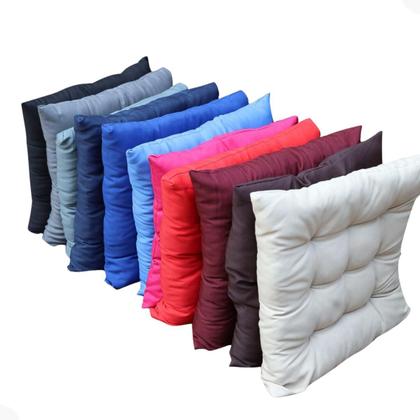 Imagem de Kit 5 Peças Futton 40x40cm Diversas Cores Futon P/Cadeiras Banquetas Sofás Pallets Almofadas Macio Com Fitas Para Amarrar