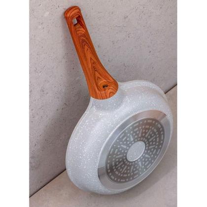 Imagem de Kit 5 PeçasCaçarolas Frigideiras Antiaderente Temperatti Bianco