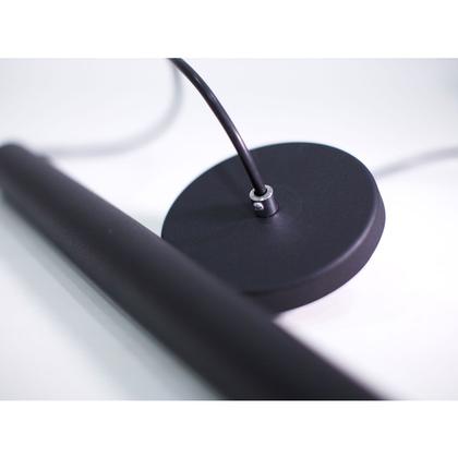 Imagem de Kit 5 Pendente Tubo Preto 50 Cm Cabo 4m + LED Branco Quente