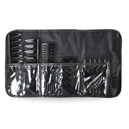 Imagem de Kit 5 Pentes Profissional Cabelo Cacheado Crespo Estojo Todos os Tipos de Cabelos Ondulados Penteados Cabeleireiro Tranças