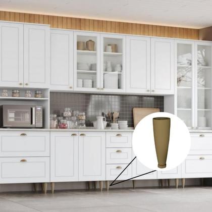 Imagem de Kit 5 Pes Conico Regulaveis Para Cozinha Americana O945 Bronze Henn