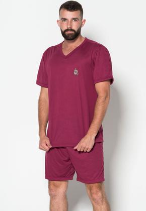 Imagem de Kit 5 Pijamas Gola V Masculino Fechado Conjunto Curto