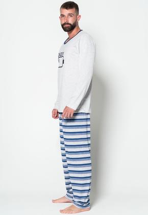 Imagem de Kit 5 Pijamas Vekyo Manga Longa Masculino Estampado Adulto