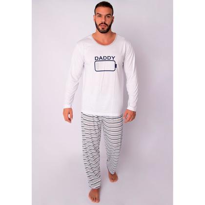 Imagem de Kit 5 Pijamas Vekyo Manga Longa Masculino Estampado Adulto