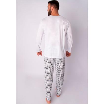 Imagem de Kit 5 Pijamas Vekyo Manga Longa Masculino Estampado Adulto
