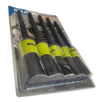 Imagem de Kit 5 Pincéis Detalhamento Automotivo Limpeza Interna E Externa