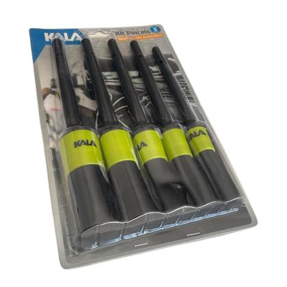 Imagem de Kit 5 Pincéis Detalhamento Automotivo Limpeza Interna E Externa