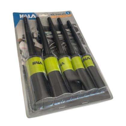 Imagem de Kit 5 Pincéis Detalhamento Automotivo Limpeza Interna E Externa