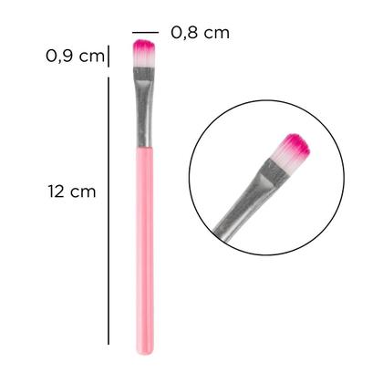 Imagem de Kit 5 Pincéis Maquiagem Rosa Rosto Make-Up Pó Sombra Batom