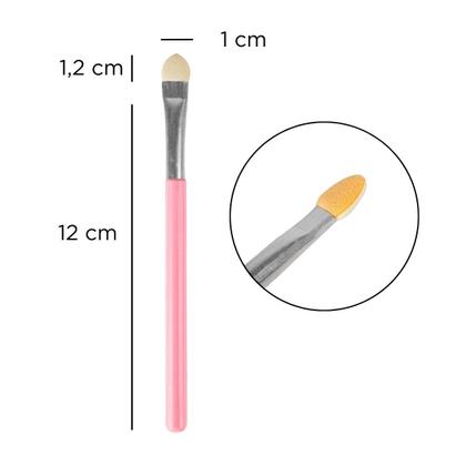 Imagem de Kit 5 Pincéis Maquiagem Rosa Rosto Make-Up Pó Sombra Batom