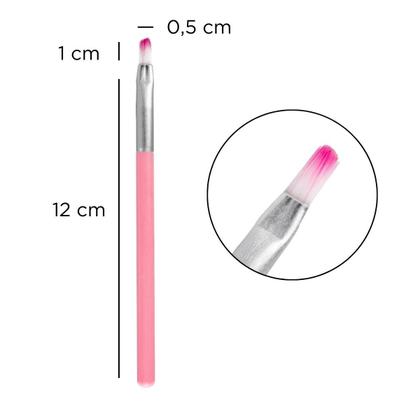 Imagem de Kit 5 Pincéis Maquiagem Rosa Rosto Make-Up Pó Sombra Batom