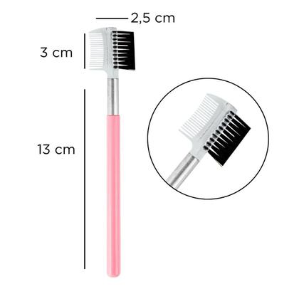 Imagem de Kit 5 Pincéis Maquiagem Rosa Rosto Make-Up Pó Sombra Batom
