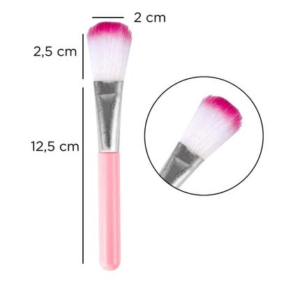 Imagem de Kit 5 Pincéis Maquiagem Rosa Rosto Make-Up Pó Sombra Batom