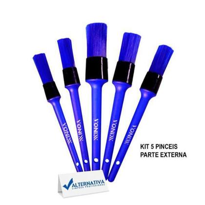 Imagem de Kit 5 pinceis vonixx detalhamento automotivo parte externa