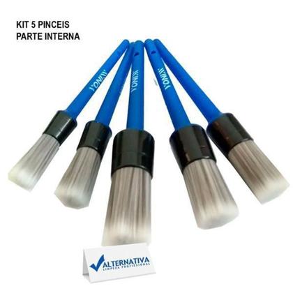 Imagem de Kit 5 pinceis vonixx detalhamento automotivo parte interna