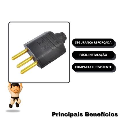 Imagem de KIT 5 Pino macho MG 2P+T 10A Preto (PLDI-3)