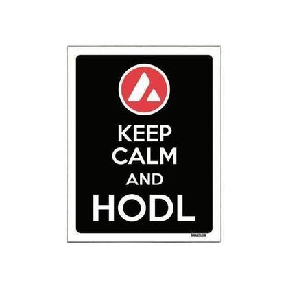 Imagem de Kit 5 Placa Decoraçao - Keep Calm Hodl Hold Avalanche Avax