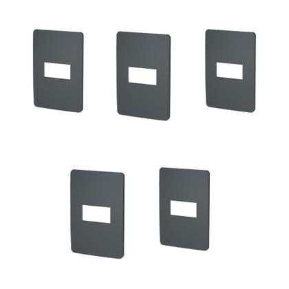 Imagem de Kit 5 Placa/Espelho 4X2 1 Mod S730101294 Stellar Black Orion