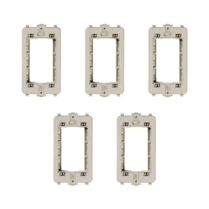 Imagem de Kit 5 Placas 4X2 Para 3 Módulo Thesi Bticino M5P3 C Suporte