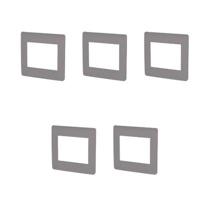 Imagem de Kit 5 Placas 4X4 6 Mód S730203224 Axis Grey Orion Schneider