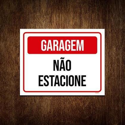 Imagem de Kit 5 Placas Garagem Não Estacione