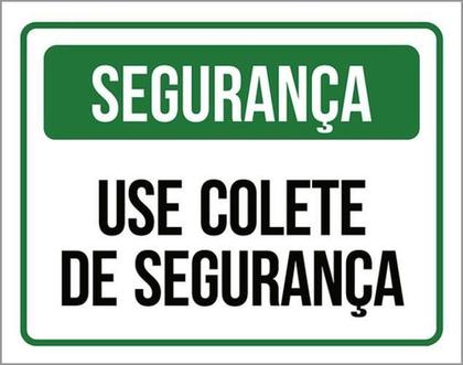 Imagem de Kit 5 Placas Segurança Use Colete Segurança 36X46