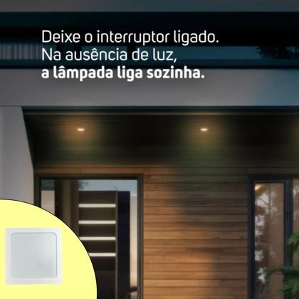 Imagem de Kit 5 Plafon Quadrado Sobrepor 18w Sensor Luminosidade 6500K