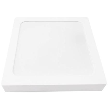 Imagem de Kit 5 Plafon Quadrado Sobrepor 18w Sensor Luminosidade 6500K