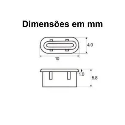 Imagem de Kit 5 Plug de poeira para celular USB tipo C Silicone anti sujeira durabilidade maior