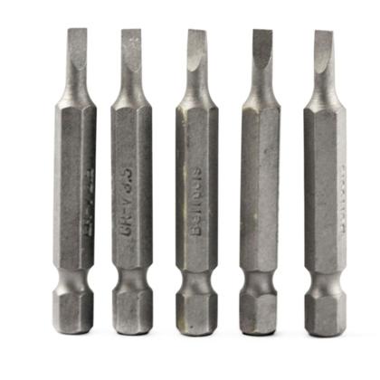 Imagem de Kit 5 Ponta Bit Fenda CV 50mm x 1/4 x 3,5mm Beltools