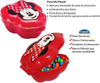 Imagem de Kit 5 Pote Lembrancinhas Festa Infantil Minnie Plasutil
