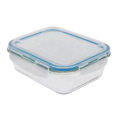 Imagem de Kit 5 Potes Hermético de Vidro Borossilicato Marmita 1000ml Vasilha Alimentos Retangular