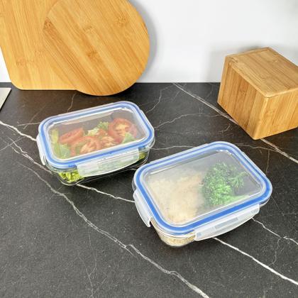 Imagem de Kit 5 Potes Herméticos Marmita de Vidro 640ml